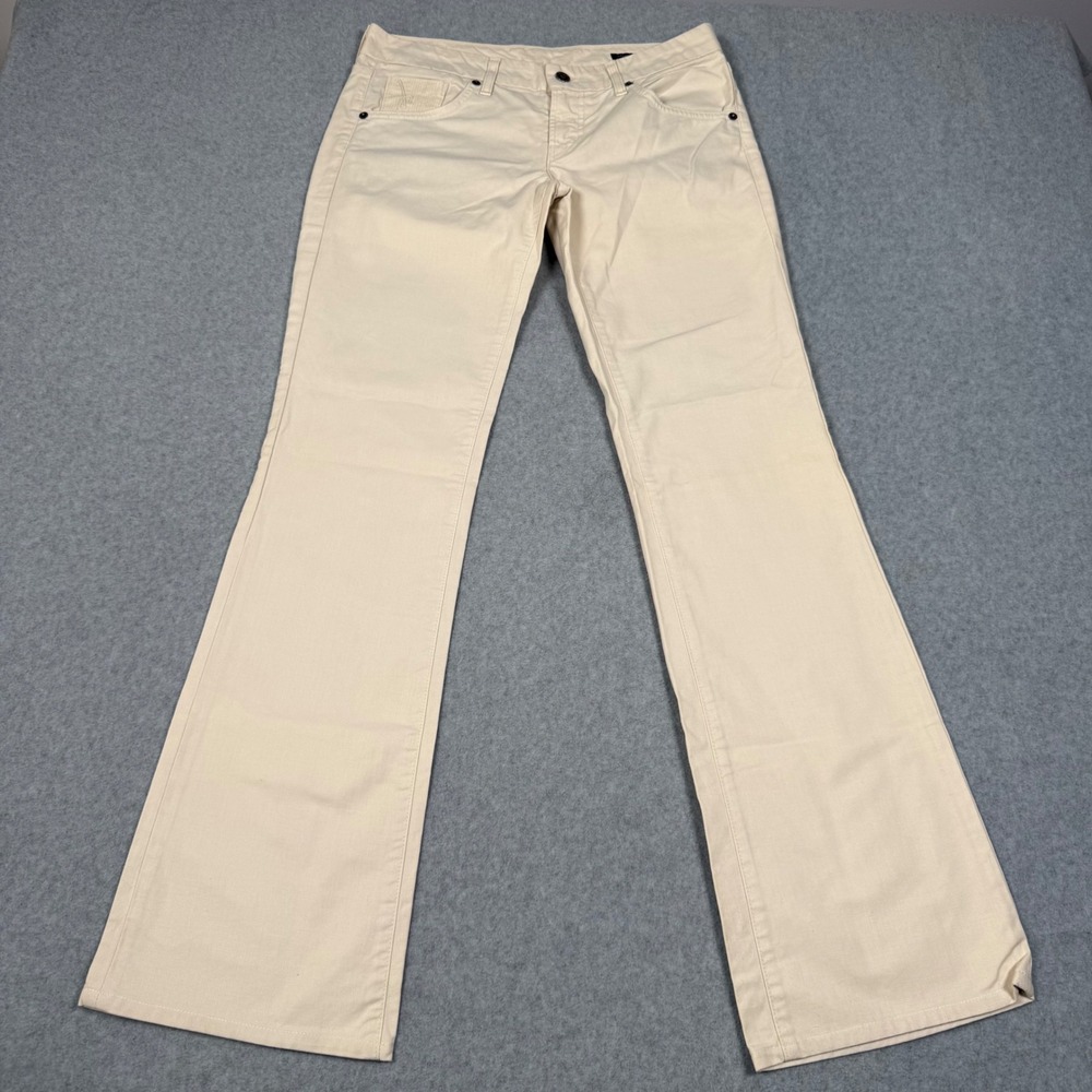 Vintage Y2K Citizens of Humanity Jerome Dahan Cream Flare Jeans 28 Low Rise